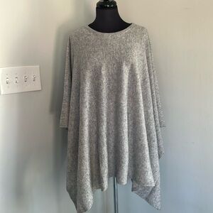 +Beryll grey cashmere cape sweater